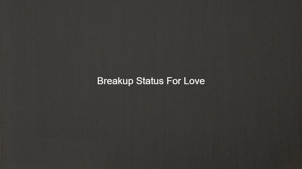 relationship breakup status