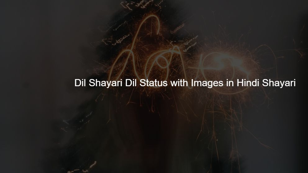 Dil Shayari  Dil Status with Images in Hindi Shayari