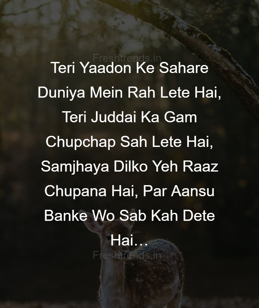 aansu bhari shayari in hindi image