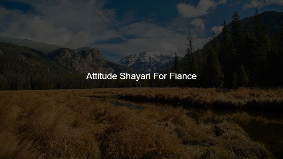 Latest 275 Attitude Shayari For Fiance