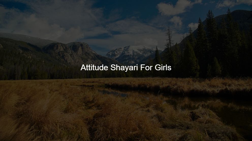 attitude shayari in english for girl