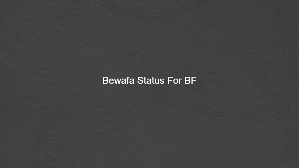 Best 10 Bewafa Status For BF