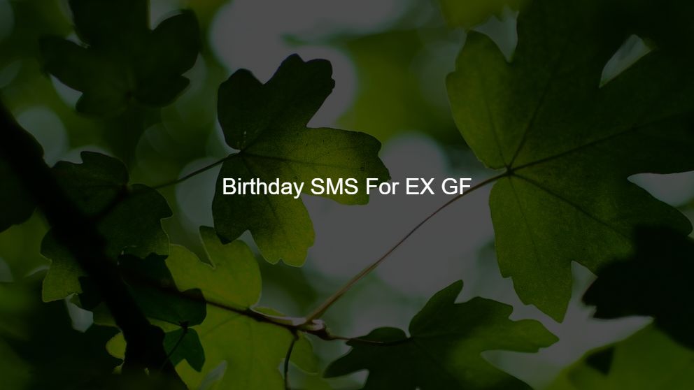 birthday sms for gf