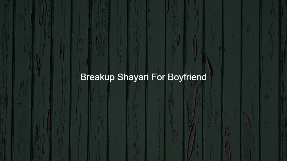 Latest 200 Breakup Shayari For Boyfriend