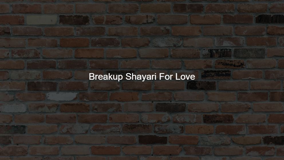 breakup shayari urdu