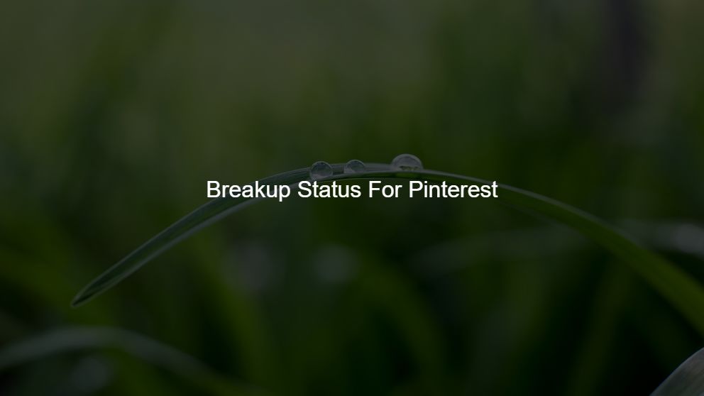 Latest 75 Breakup Status For Pinterest