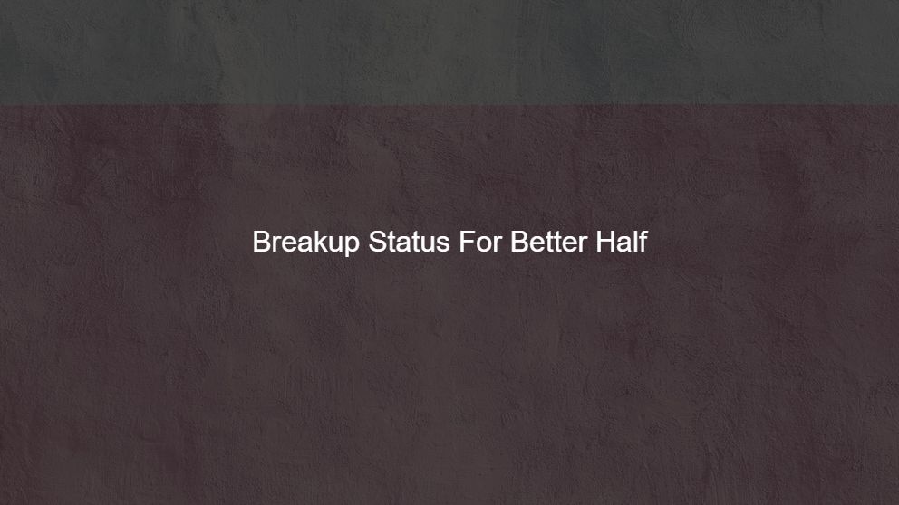 Latest 300 Breakup Status For Better Half