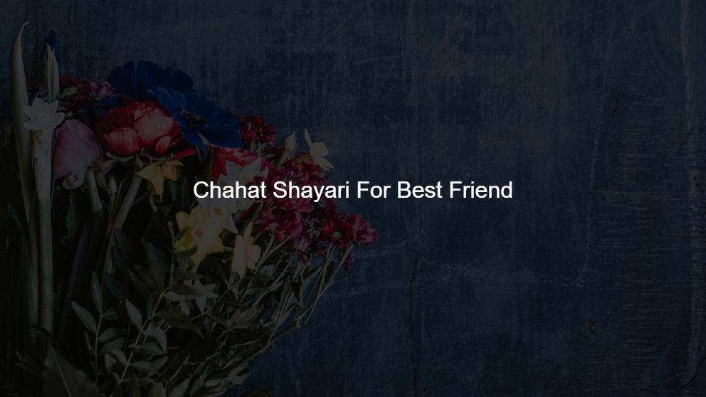 Top 400 Chahat Shayari For Best Friend