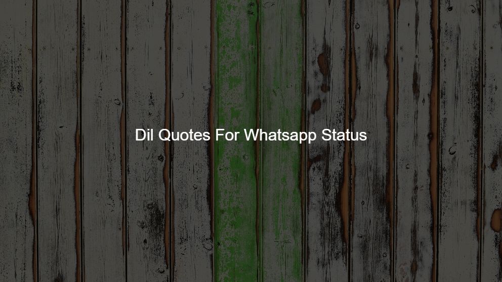 Latest 75 Dil Quotes For Whatsapp Status