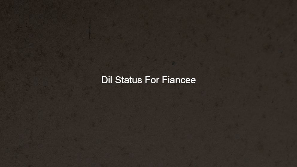 Top 225 Dil Status For Fiancee