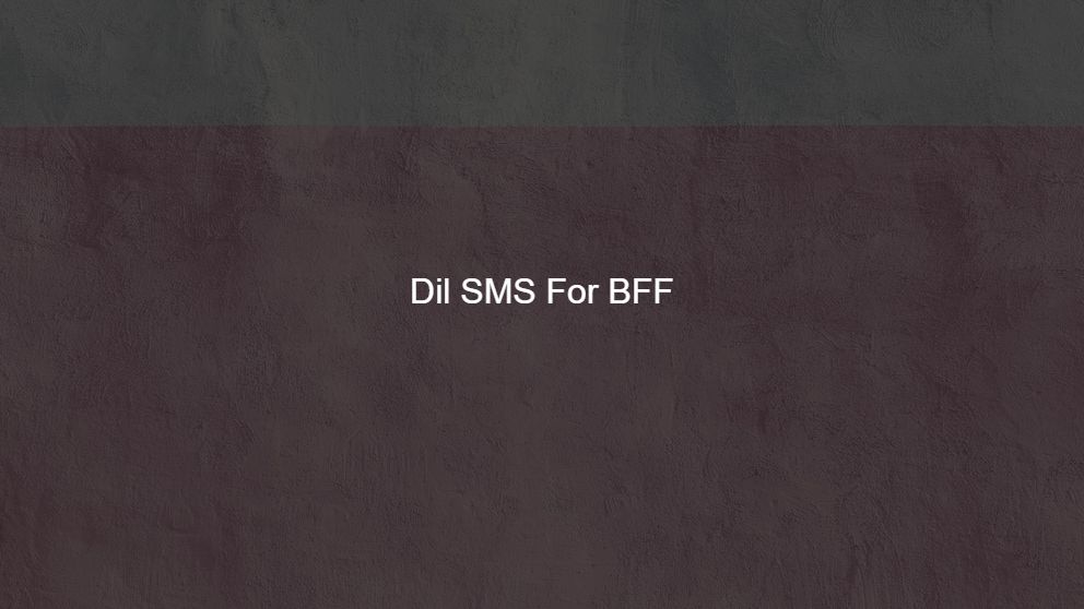 Top 425 Dil SMS For BFF