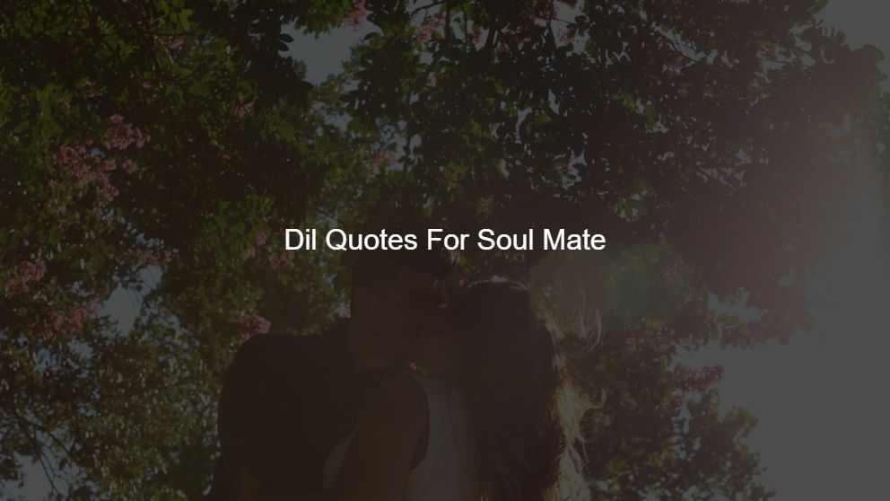 Top 10 Dil Quotes For Soul Mate