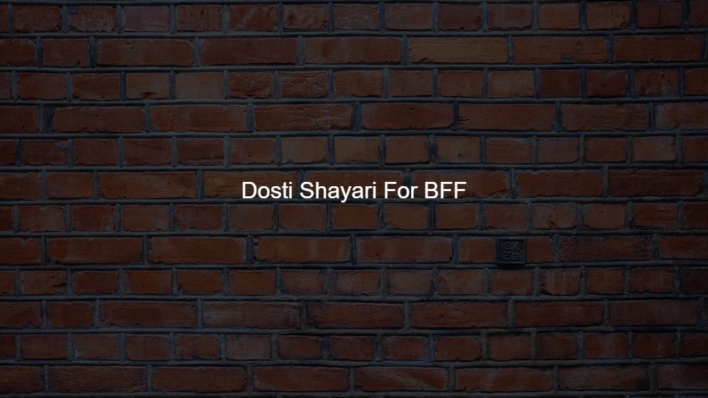 Latest 75 Dosti Shayari For BFF