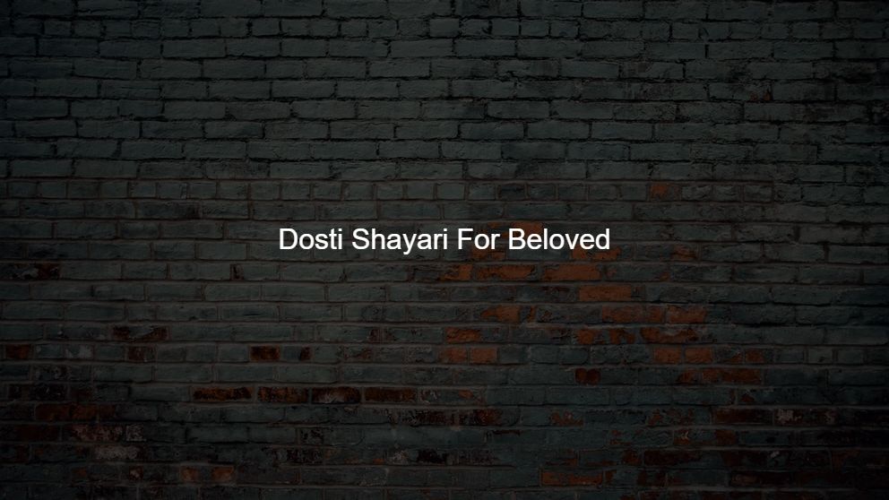 Best 300 Dosti Shayari For Beloved