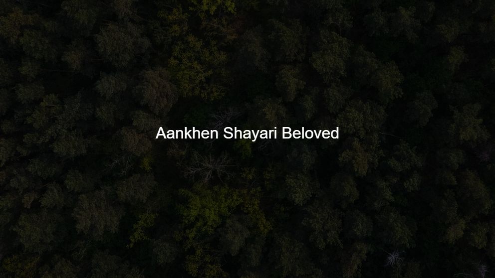 Top 400 Aankhen Shayari Beloved
