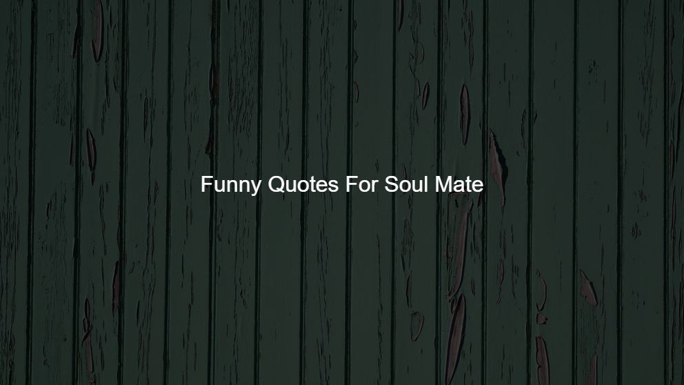 Latest 175 Funny Quotes For Soul Mate