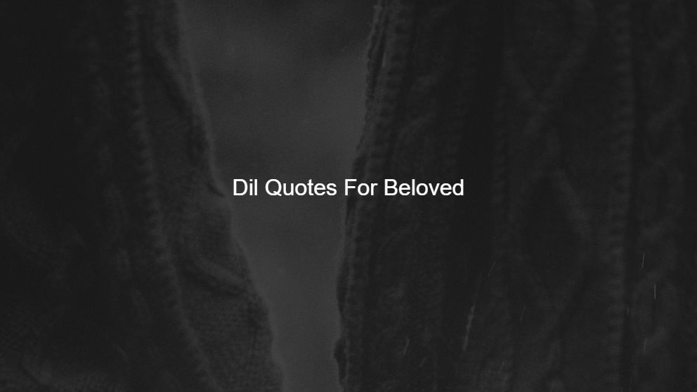 Latest 375 Dil Quotes For Beloved