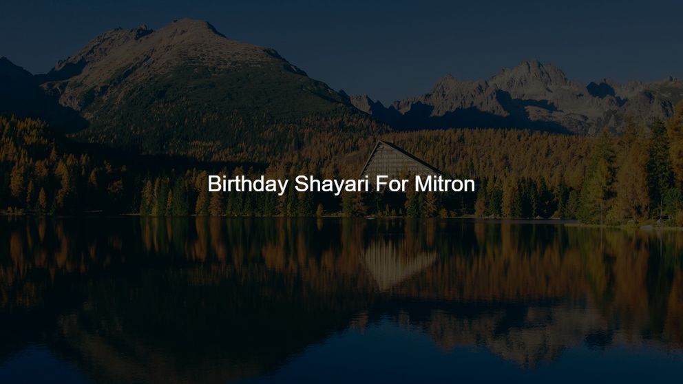 Best 400 Birthday Shayari For Mitron