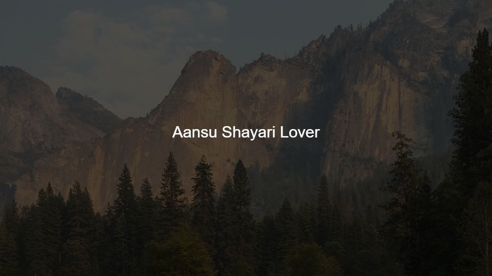 Best 175 Aansu Shayari Lover